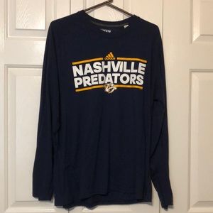 Nashville Predators Adidas T Shirt Long Sleeve